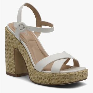 🆕 CHARLES BY CHARLES DAVID Women's white Rayna Heeled Sandal size 7